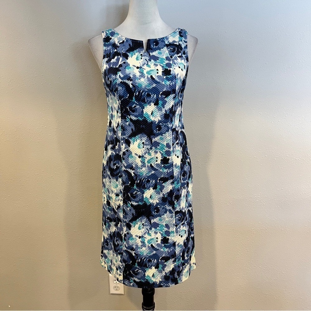 Talbots Blue and White Sleeveless mini‎ Dress size 4P